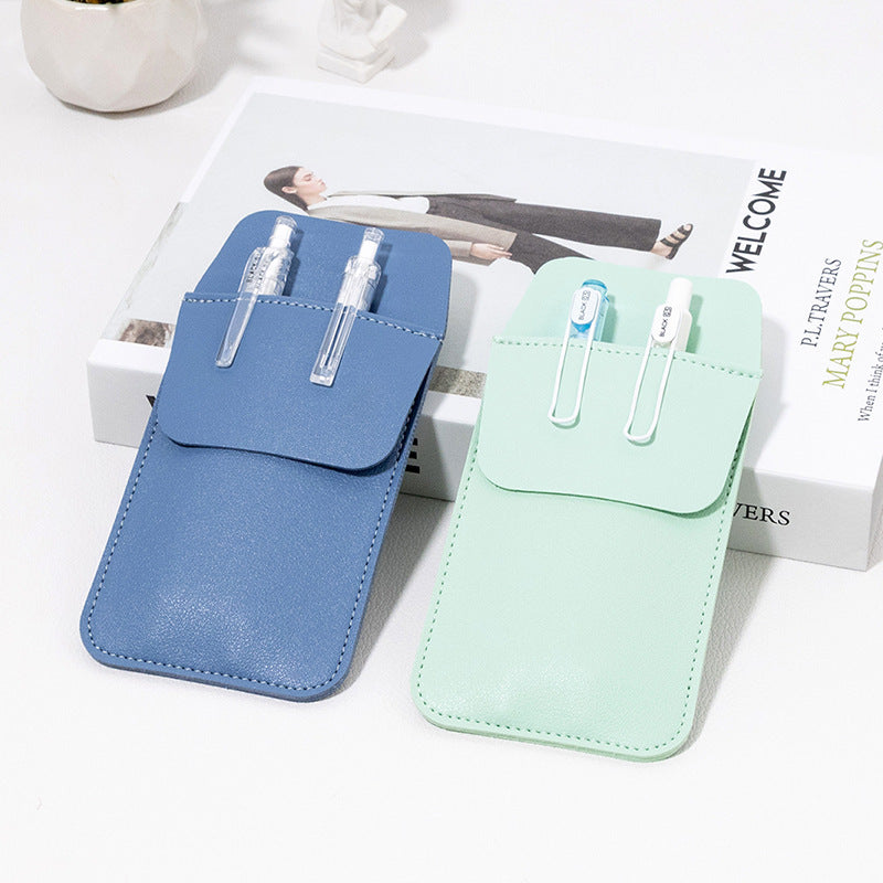 Pu Leather Pocket Protector For Men Shirt Lab Coats