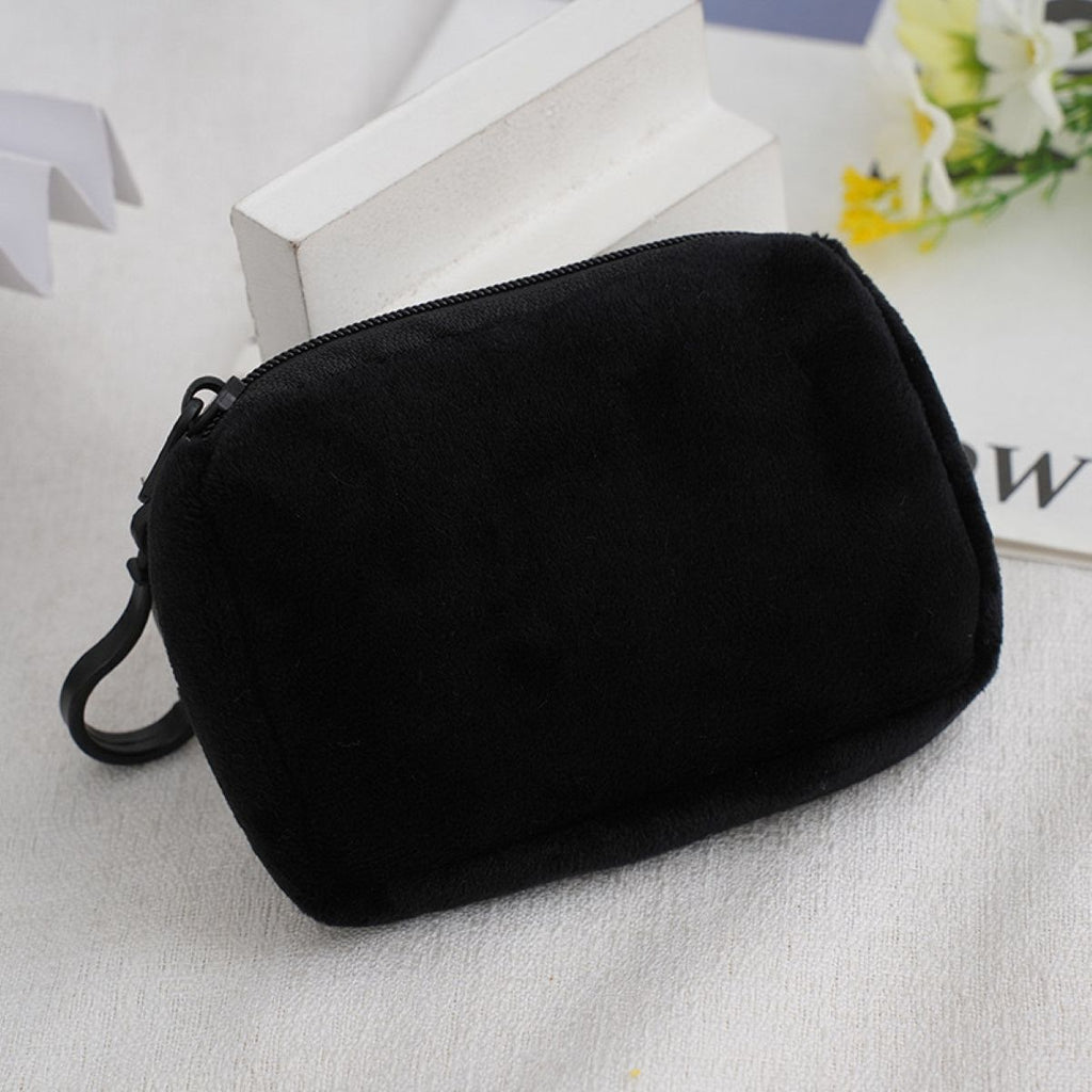 Plush Storage Pouch Velvet Earphone Keyring Bags