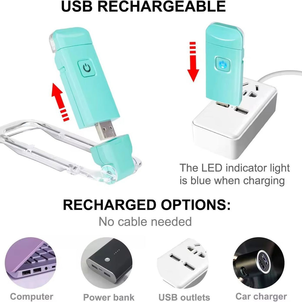 Led Mini Usb Charging Eye Protecting Folding Book Holder Lamp