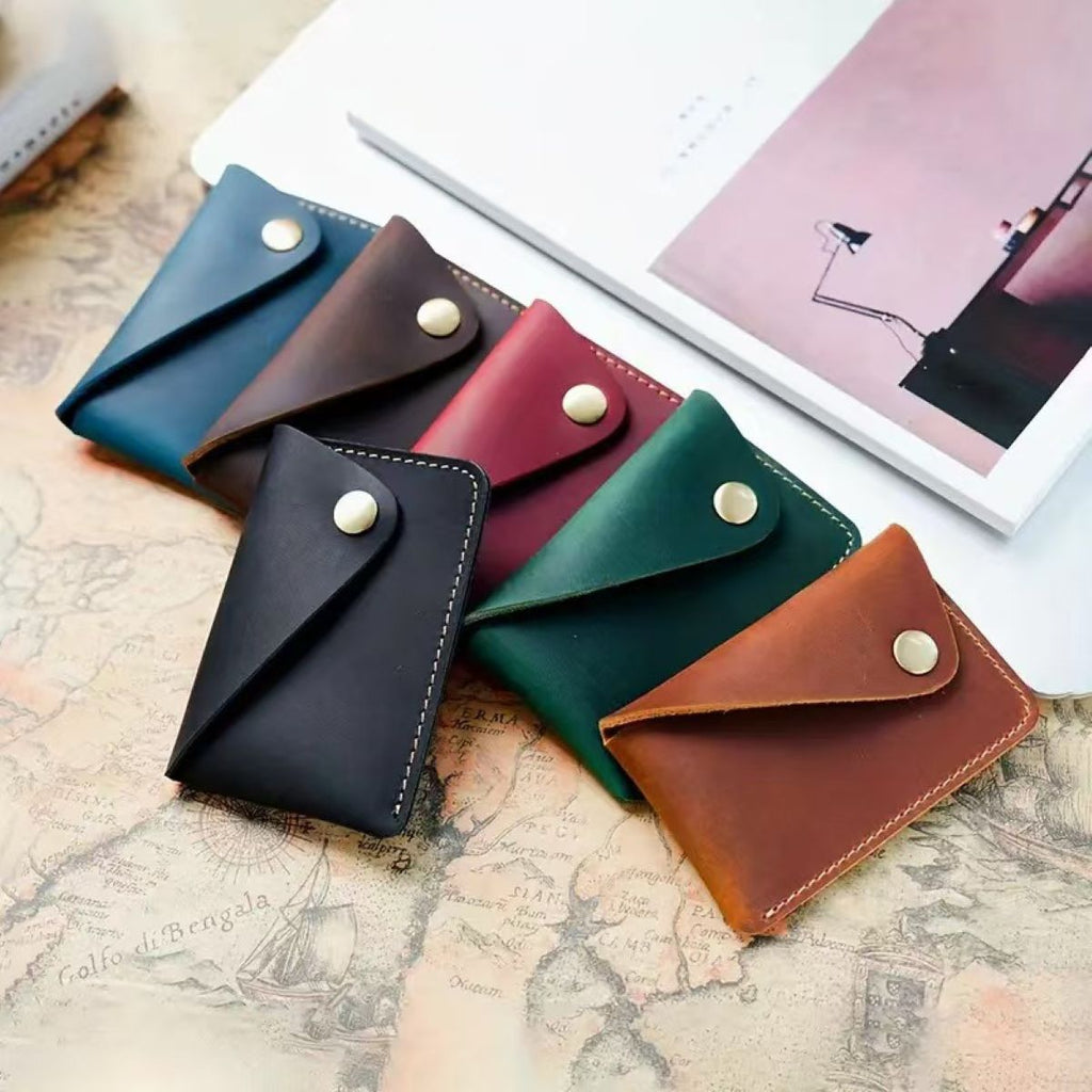 Minimalist Leather Card Holder for Daily Use #Y1826