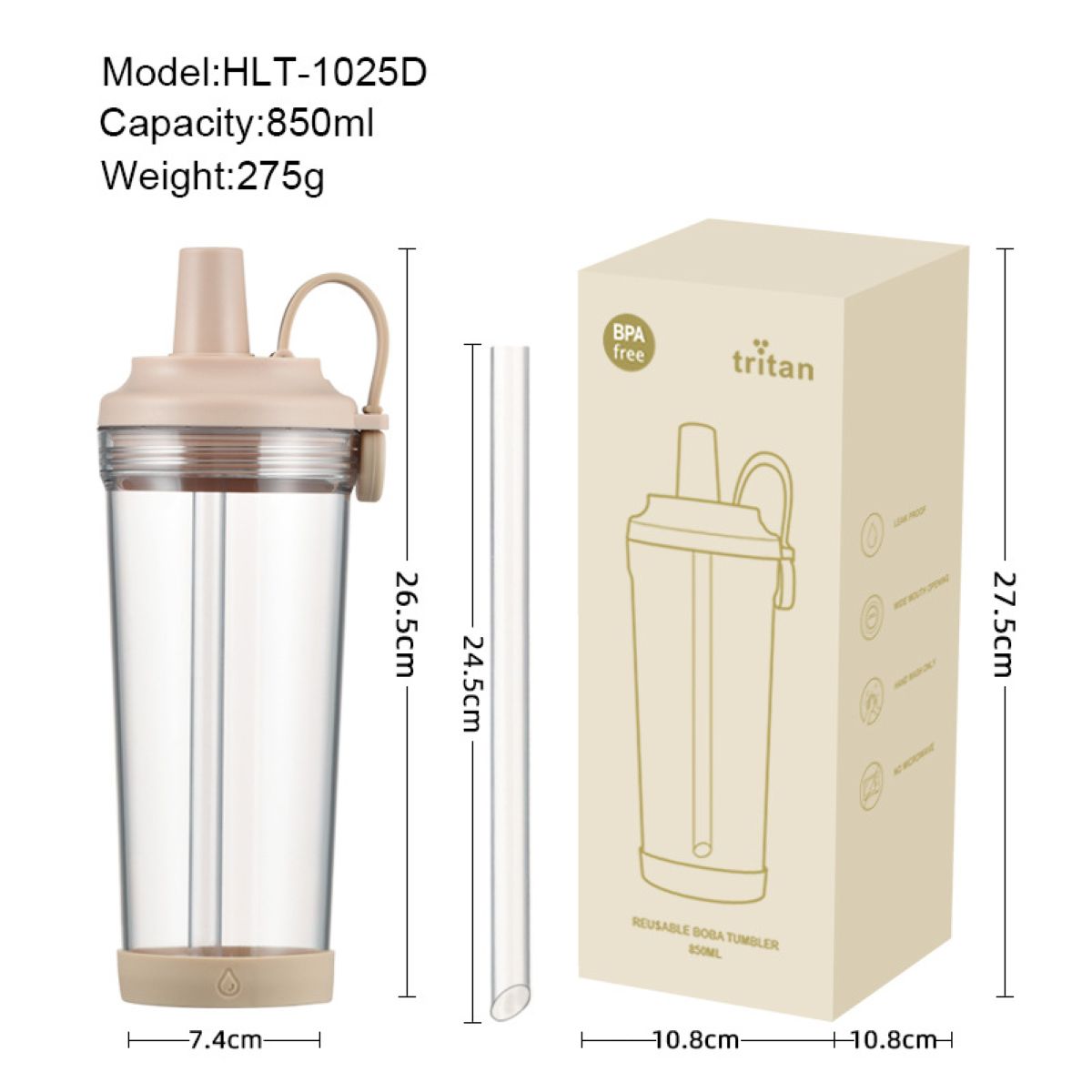 28 oz Tritan Water Bottle BPA Free Reusable Sports Tumbler #Y1929