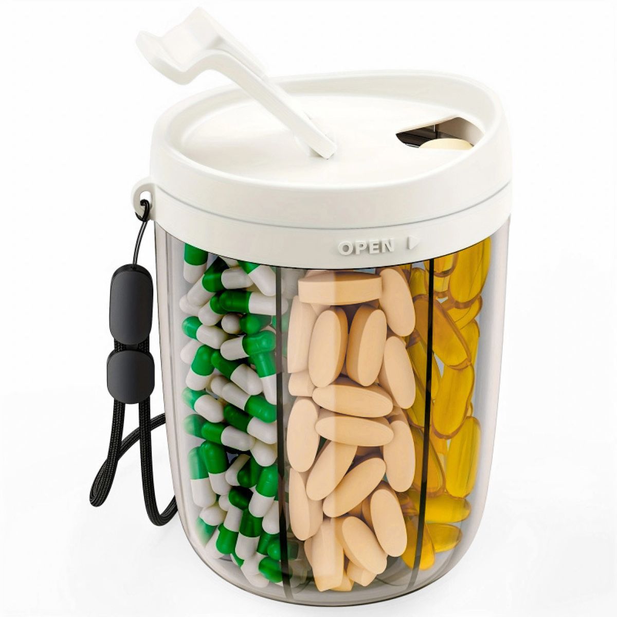 Large Travel Pill Organizer Pill Box #Y1998
