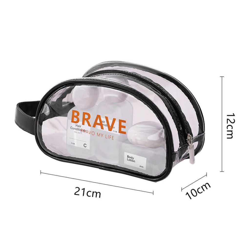 PVC Clear Waterproof Zipper Toiletry Bag #Y1769
