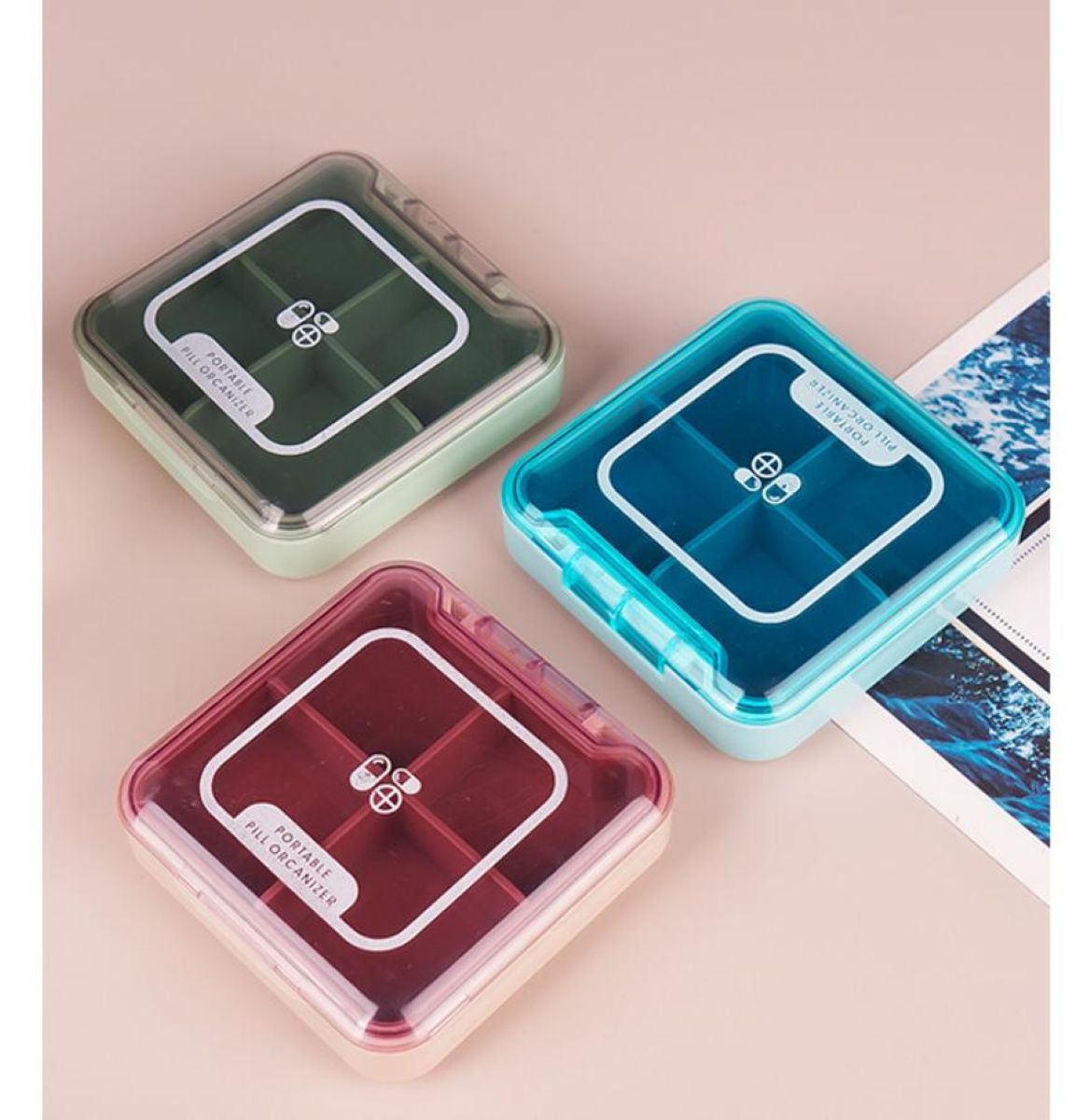 Portable Mini 4-Grid Pill Box #Y1976