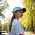 Shiny Metallic Pu Baseball Cap Holographic Hip Hop Hat