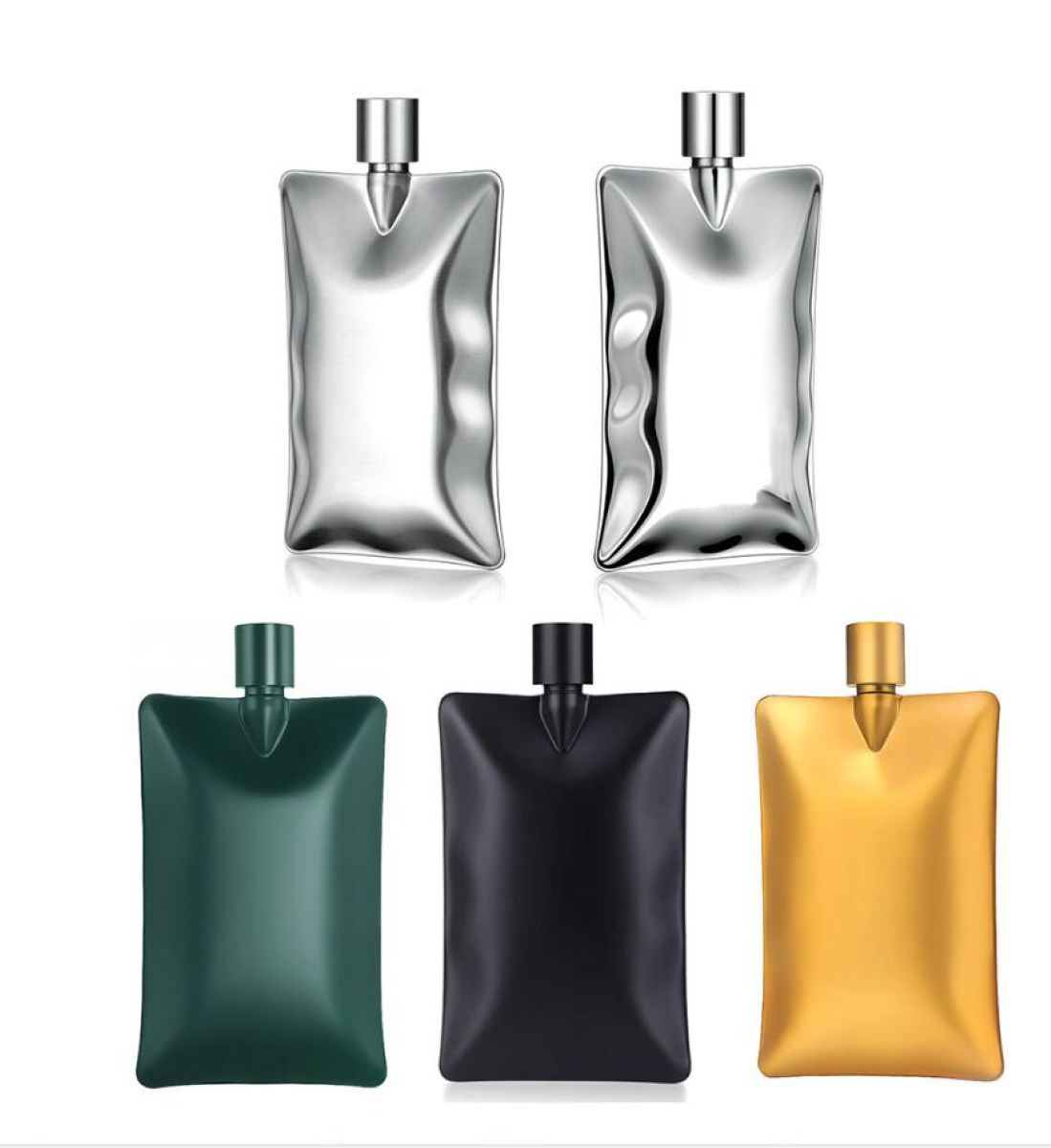 6.8oz Stainless Steel Flask Wave Design Pocket Size #Y1922