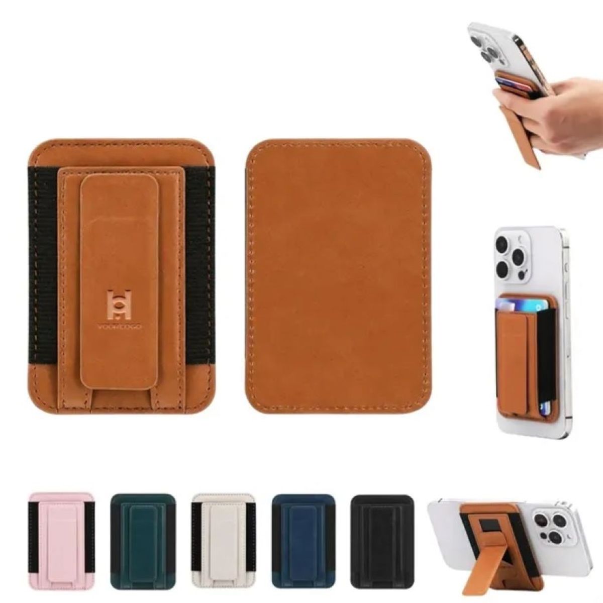 Magnetic Phone Card Holder Wallet with Adjustable Stand #ENZO491