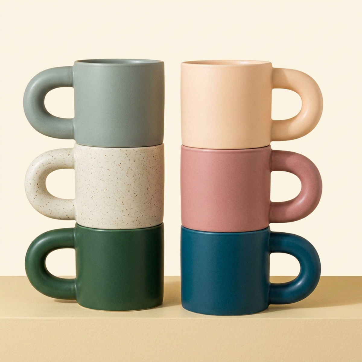 Big Ears Handle Creative Ceramic Coffee