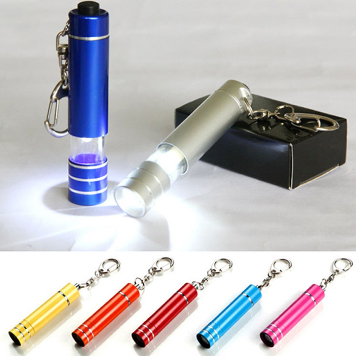 Mini Aluminum LED Flashlight Keychain #Y1827