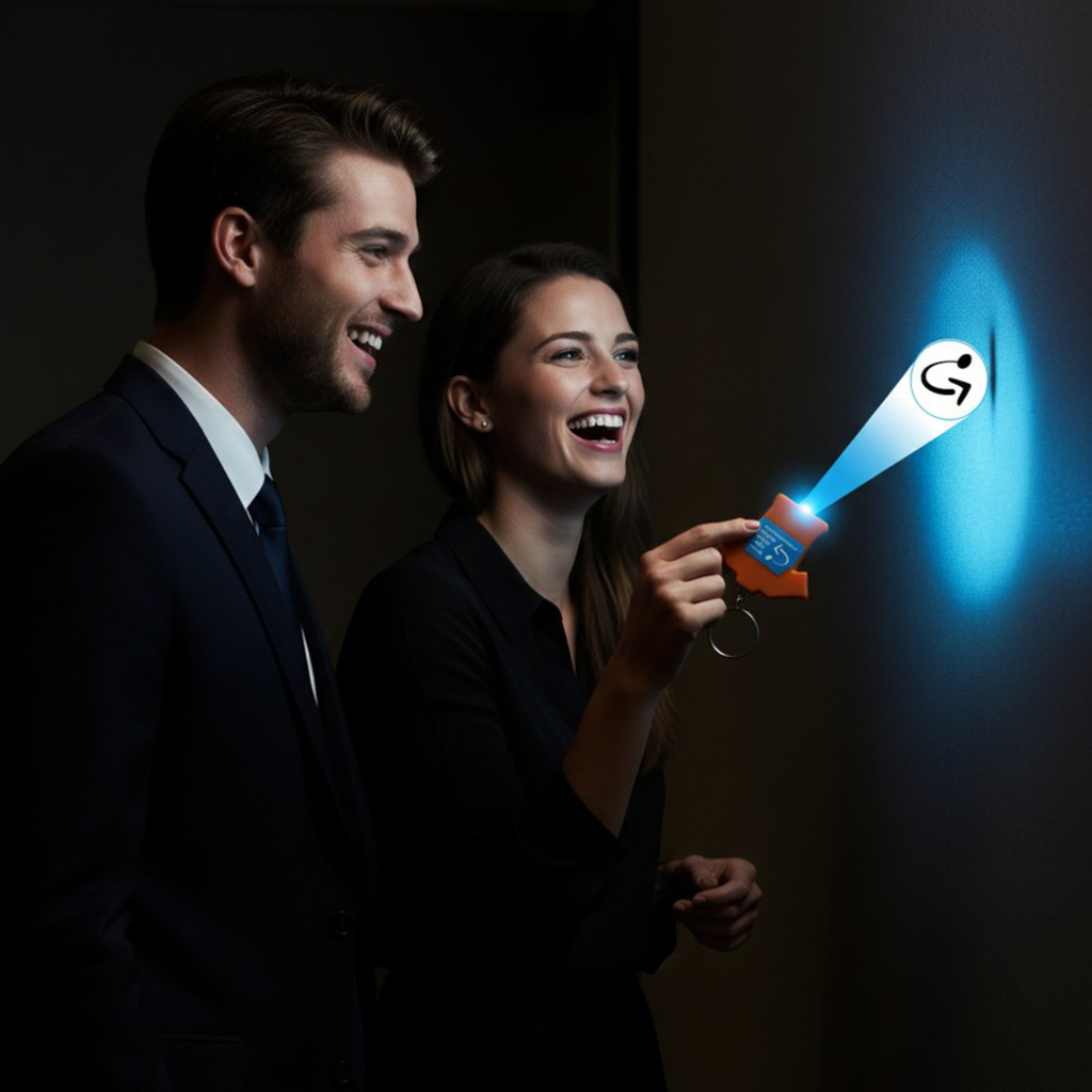 T Shirt Led Logo Projector Key Chain
