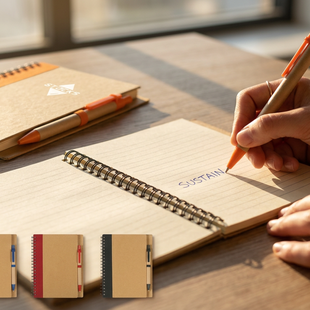 Kraft Paper Notebook With Pen