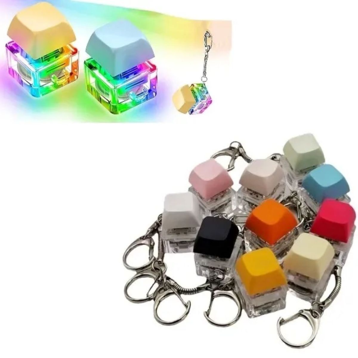 Colorful LED Light Keyboard Fidget Toy Clicker #ENZO505