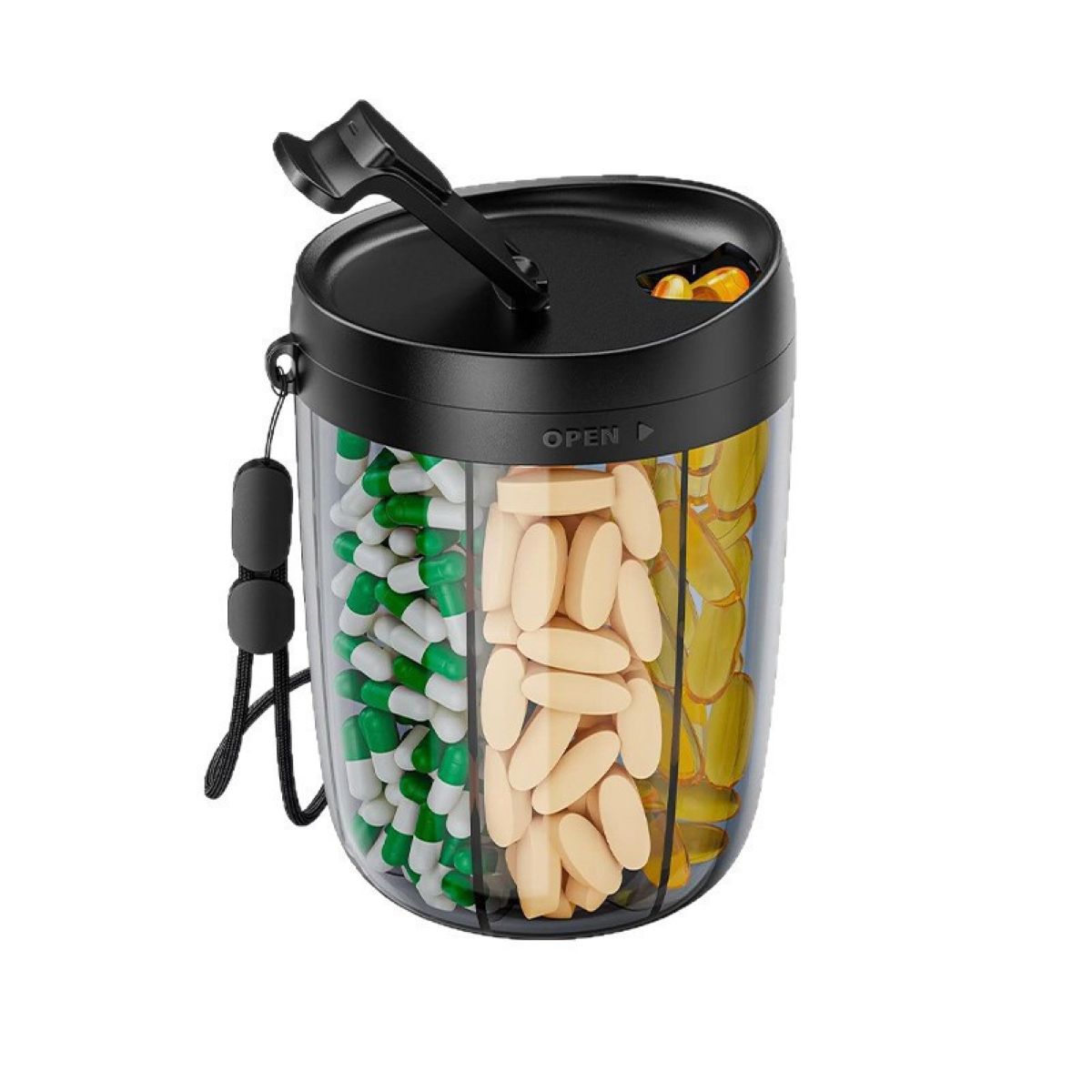 Large Travel Pill Organizer Pill Box #Y1998