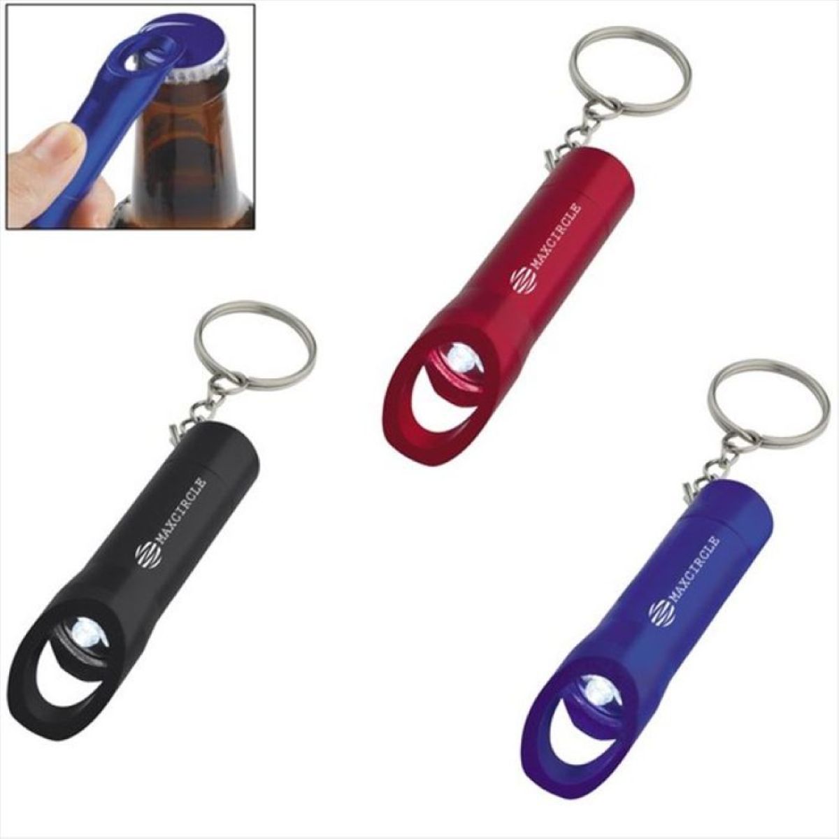 Mini Aluminum LED Flashlight with Bottle Opener #CHAD196