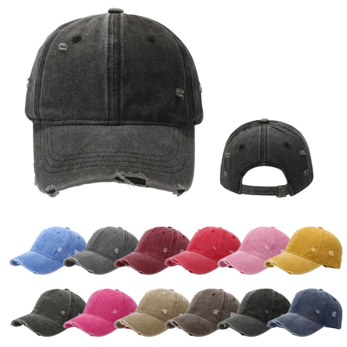 Vintage Washed Distressed Baseball Cap #AND215