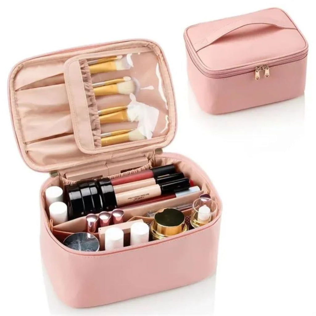 Women's Travel Makeup Cosmetic Bag with Handle #ENZO519