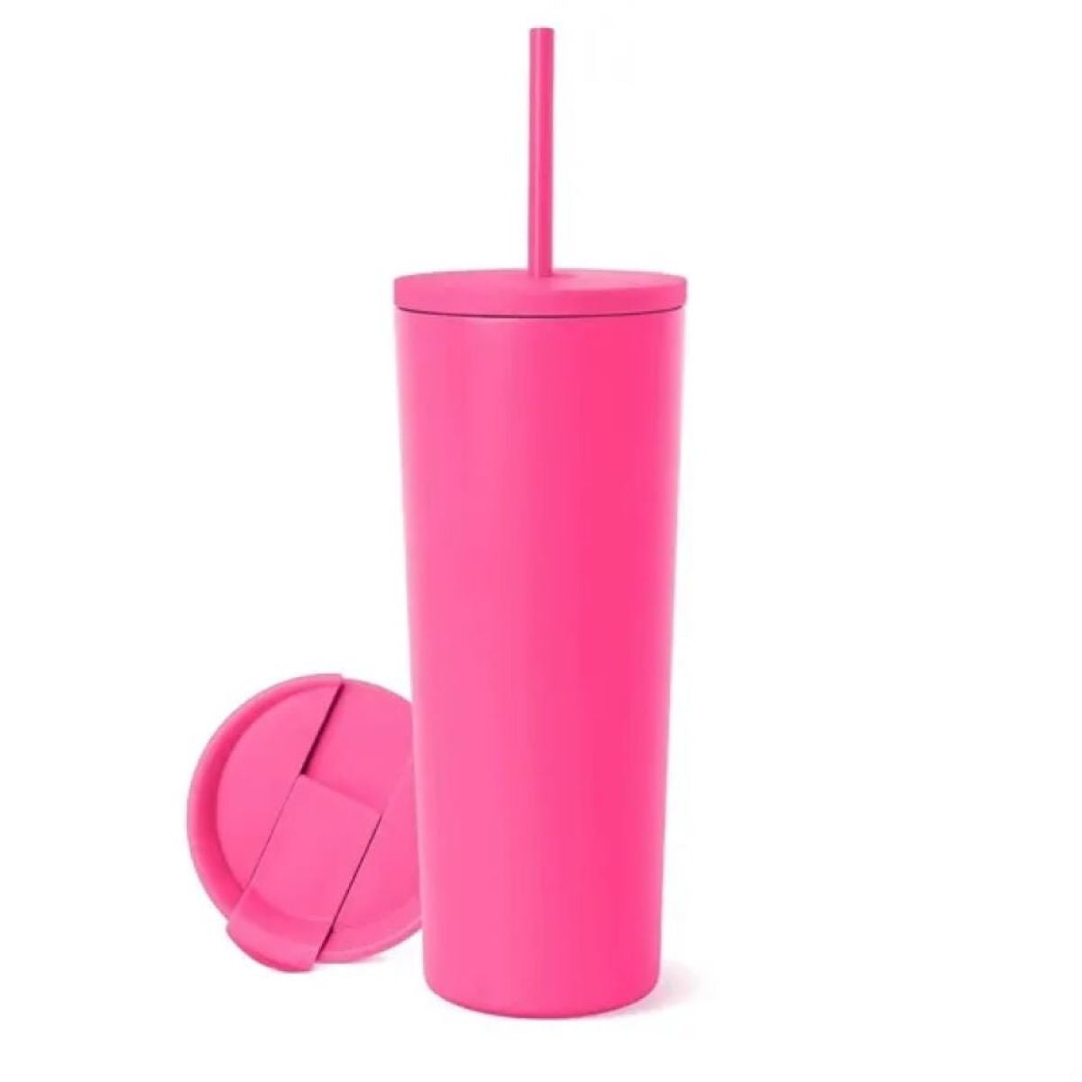 24oz Insulated Stainless Steel Travel Mug with Two Lids #ENZO475