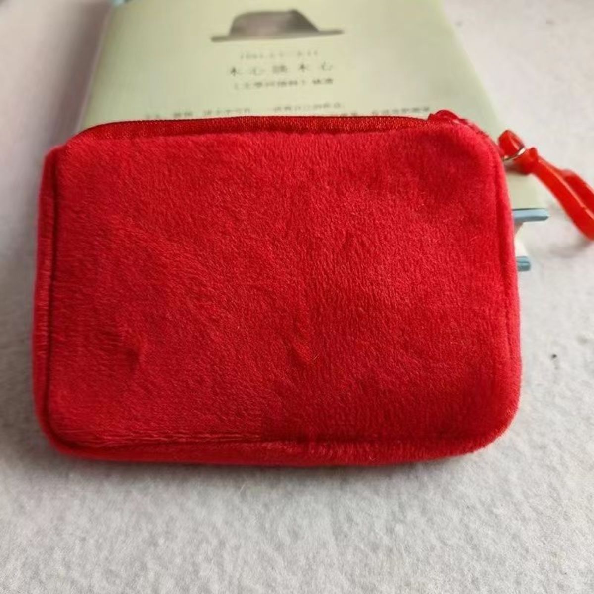 Plush Storage Pouch Velvet Earphone Keyring Bags