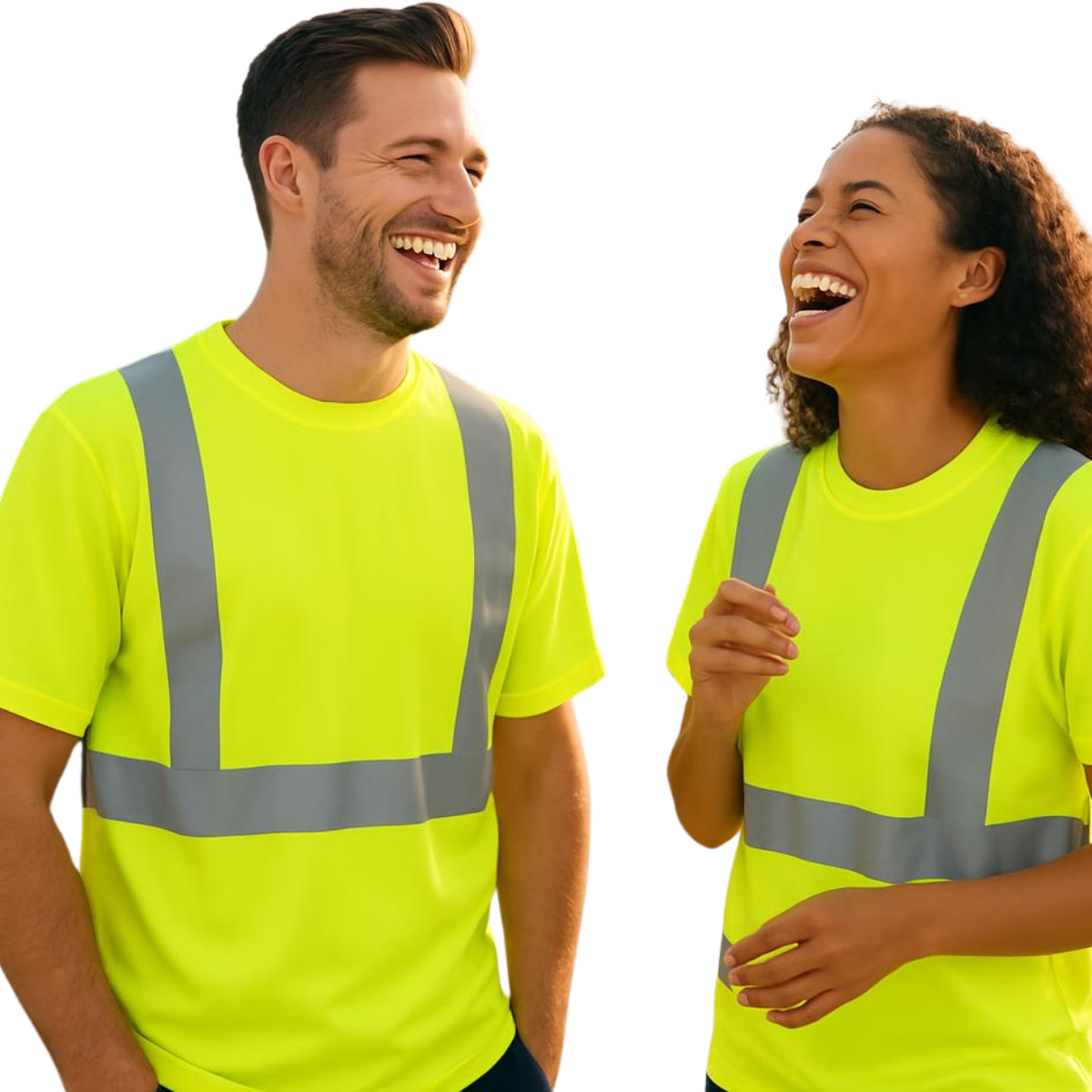 High Visibility Reflective Tape Short Sleeve Safety T Shirt