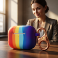Rainbow Airpods Pro Case With Keychain