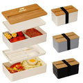 Stackable Bento Box with Phone Stand and Bamboo Lid #ENZO511