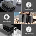 Wireless Solar Power Bank W Flashlight Multi Port Charging