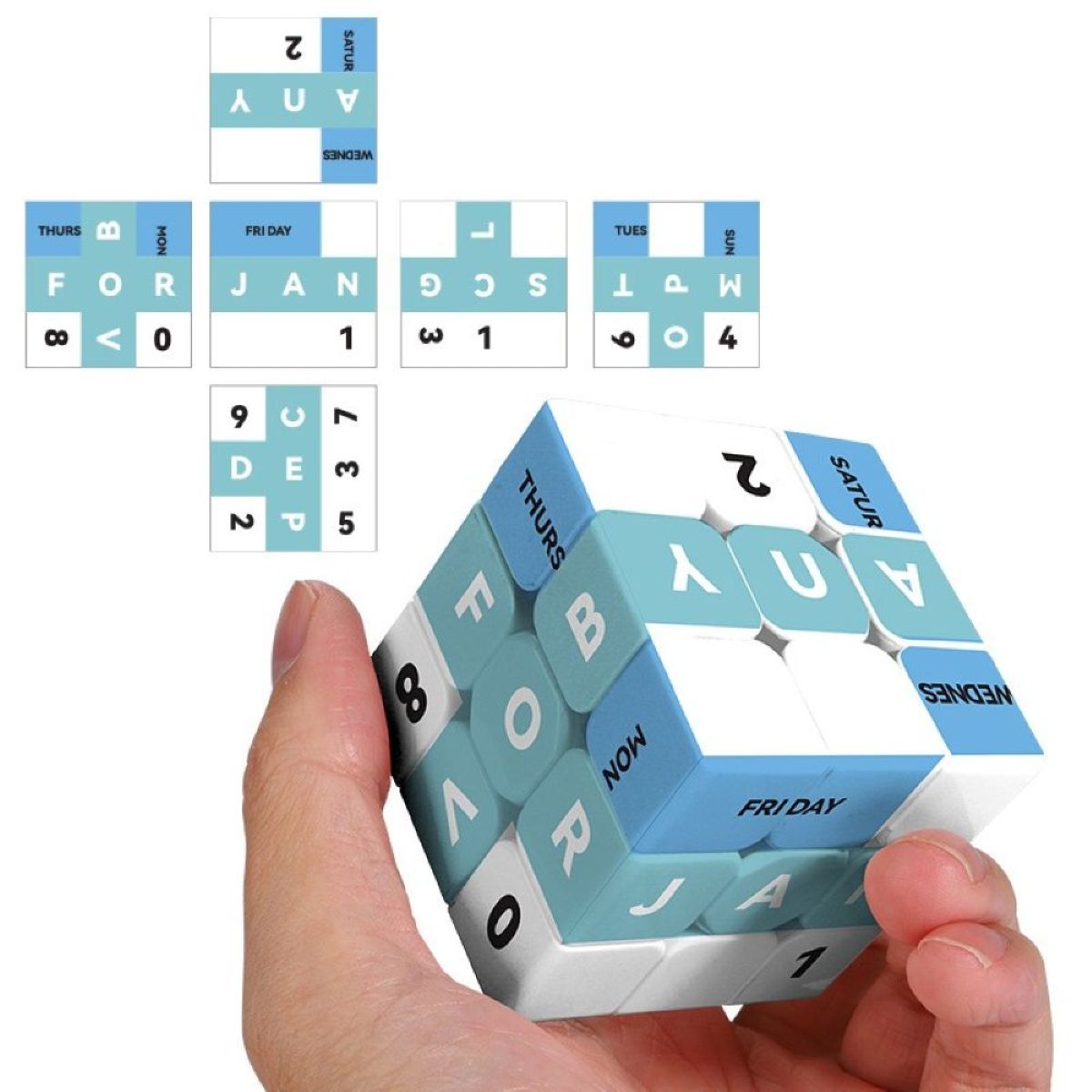 Custom Magnetic Calendar Cube Set #CHAD213