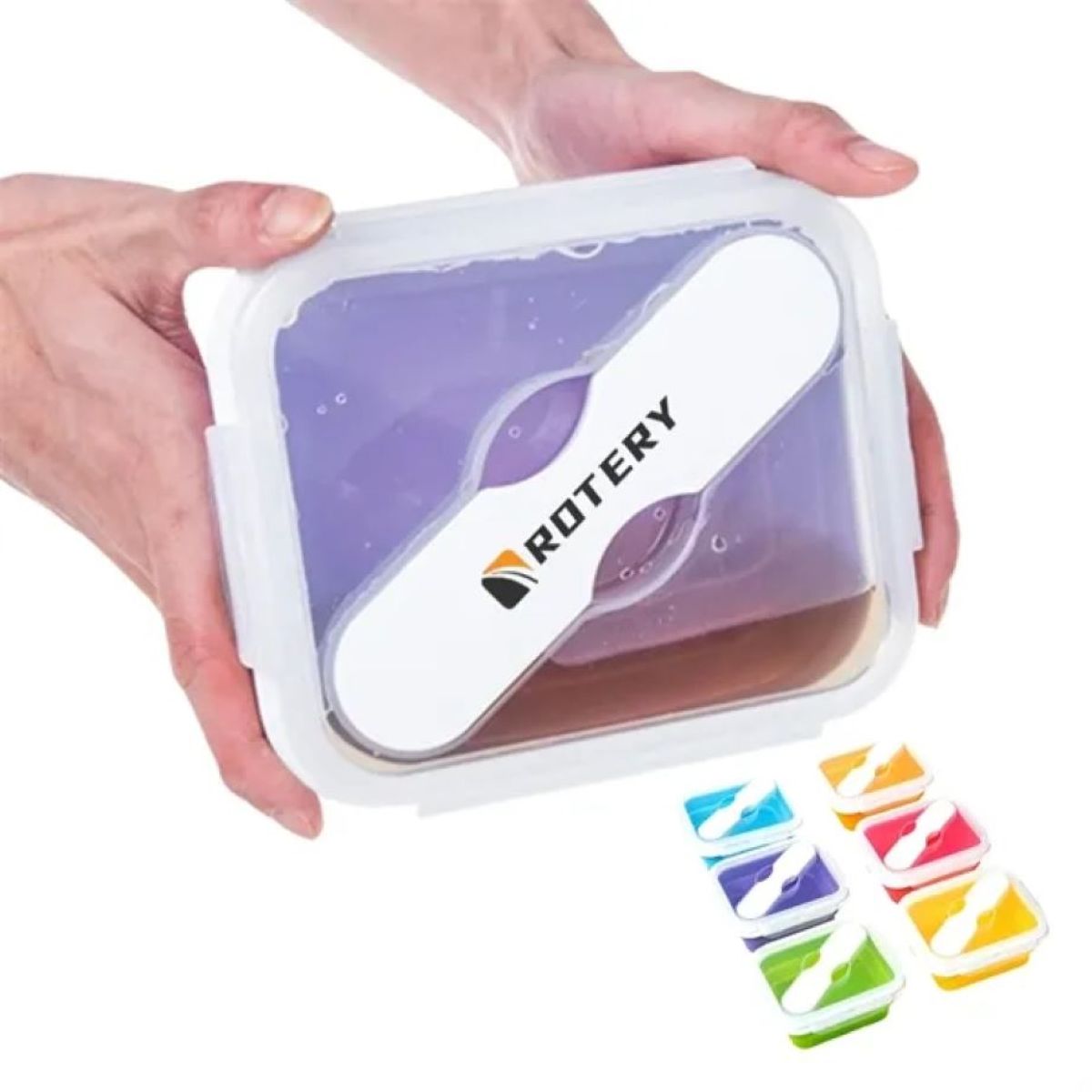 Outdoor Travel Expandable Silicone Folding Lunch Box 600ml #ENZO515