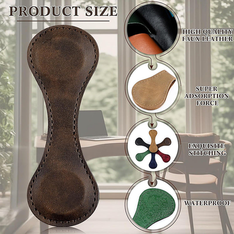 Magnetic Leather Bookmark
