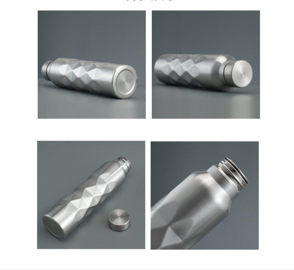 Stainless Steel Single Layer Diamond Shaped Water Bottle