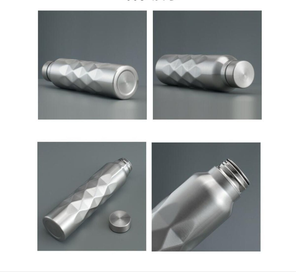 Stainless Steel Single Layer Diamond Shaped Water Bottle
