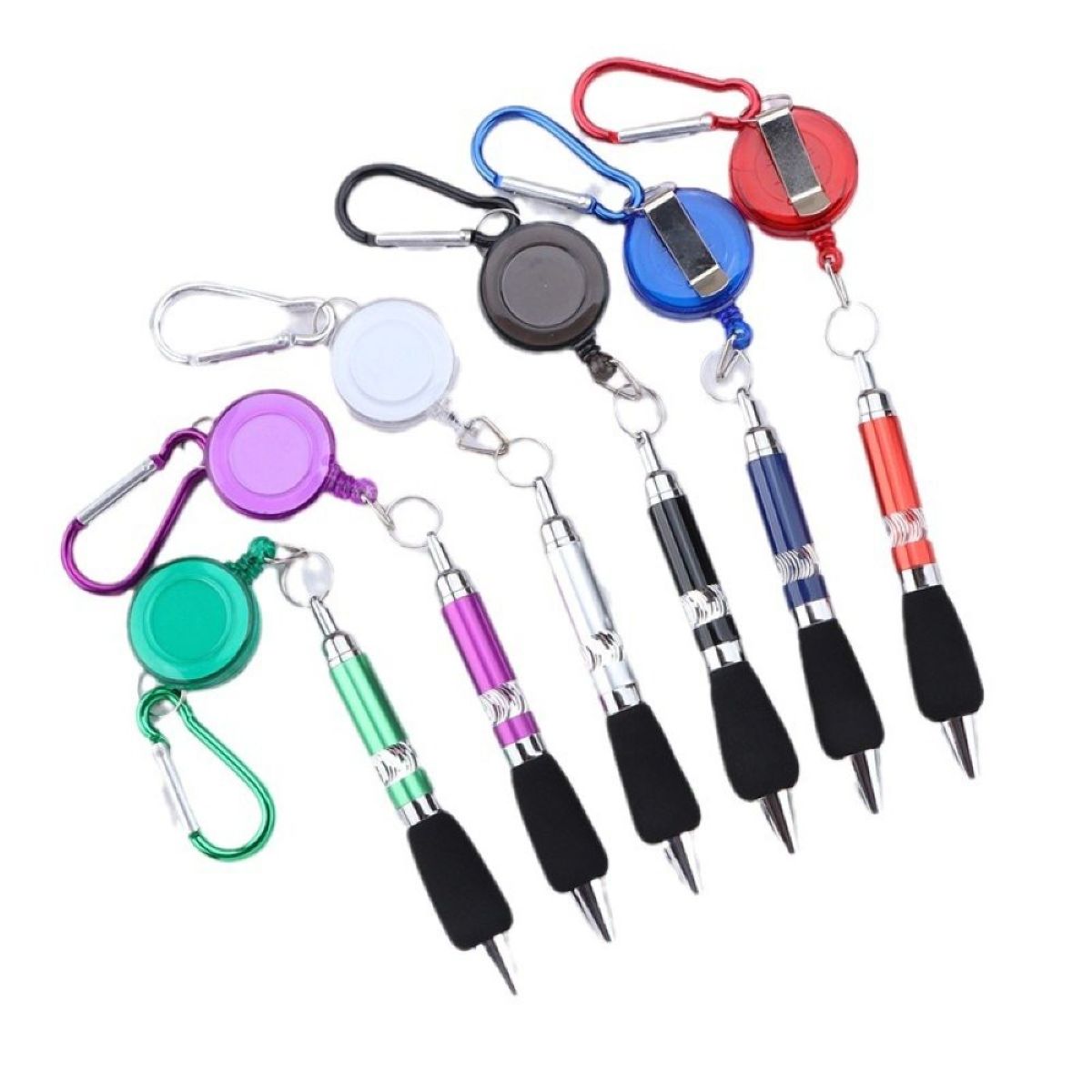 Retractable Badge Reel Pen with Carabiner #CHAD217