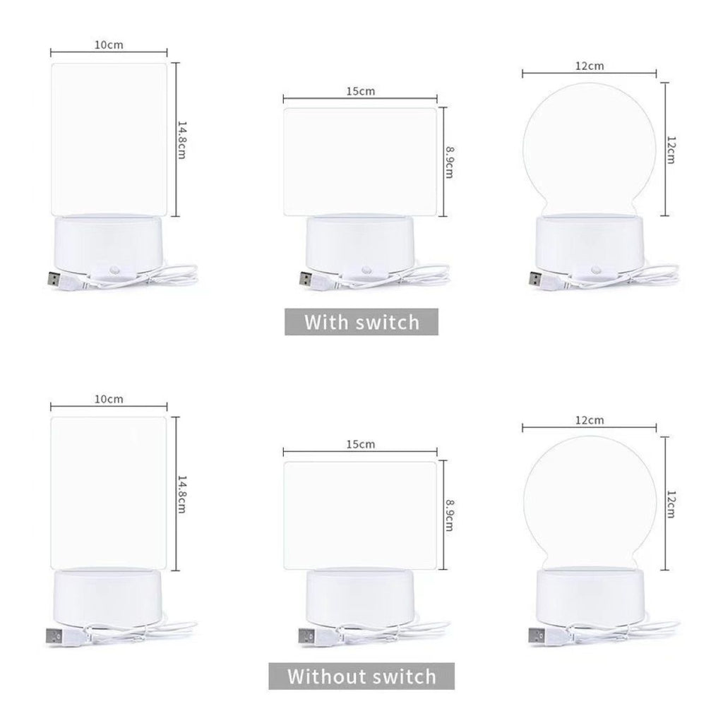 Writing Board Acrylic Night Light