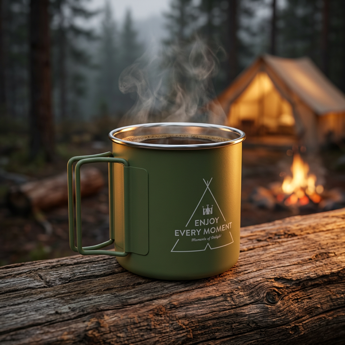 11 Oz Portable Stainless Steel Camping Folding Mug