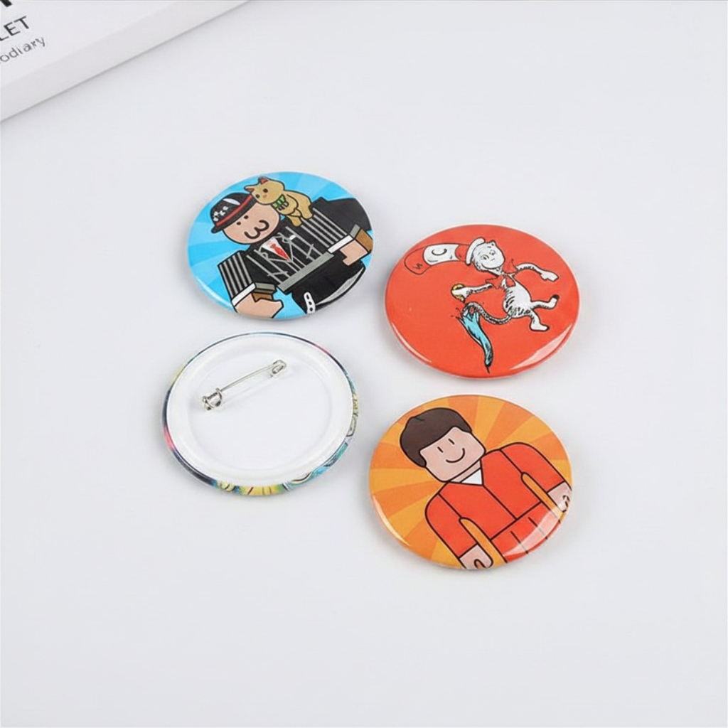 Custom Logo Round Tinplate Button Badge