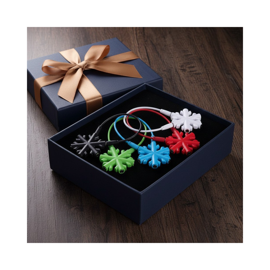 Snowflake Shaped Headphone Splitter