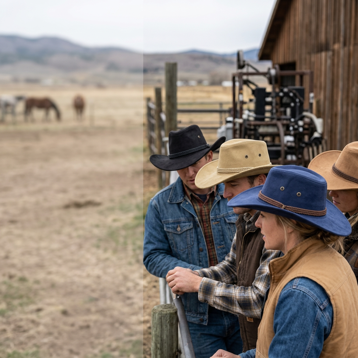 Classic Western Felt Leather Suede Cowboy Hat