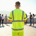 High Visibility Reflective Tape Safety T Shirt With Pocket