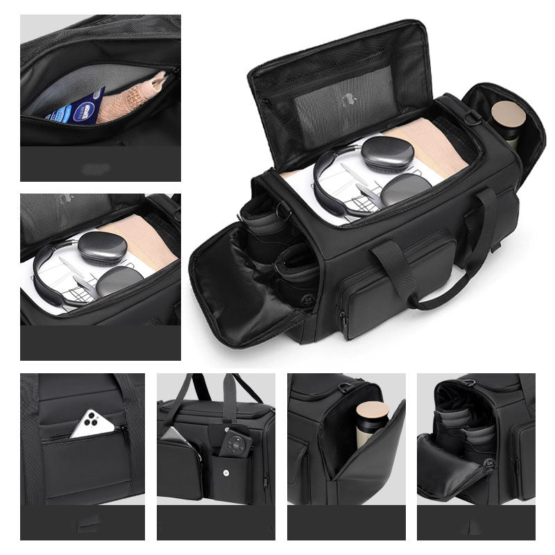 Sleek PU Multi-Pocket Sport Duffle #IVYF176