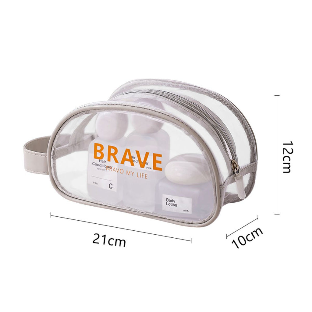 PVC Clear Waterproof Zipper Toiletry Bag #Y1769