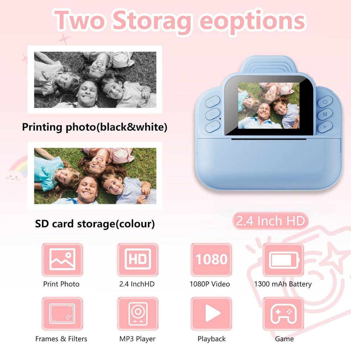 Portable Instant Print Camera