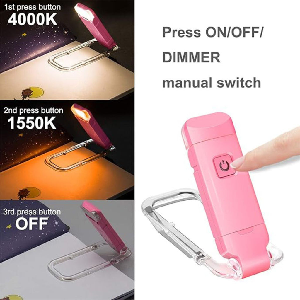 Led Mini Usb Charging Eye Protecting Folding Book Holder Lamp