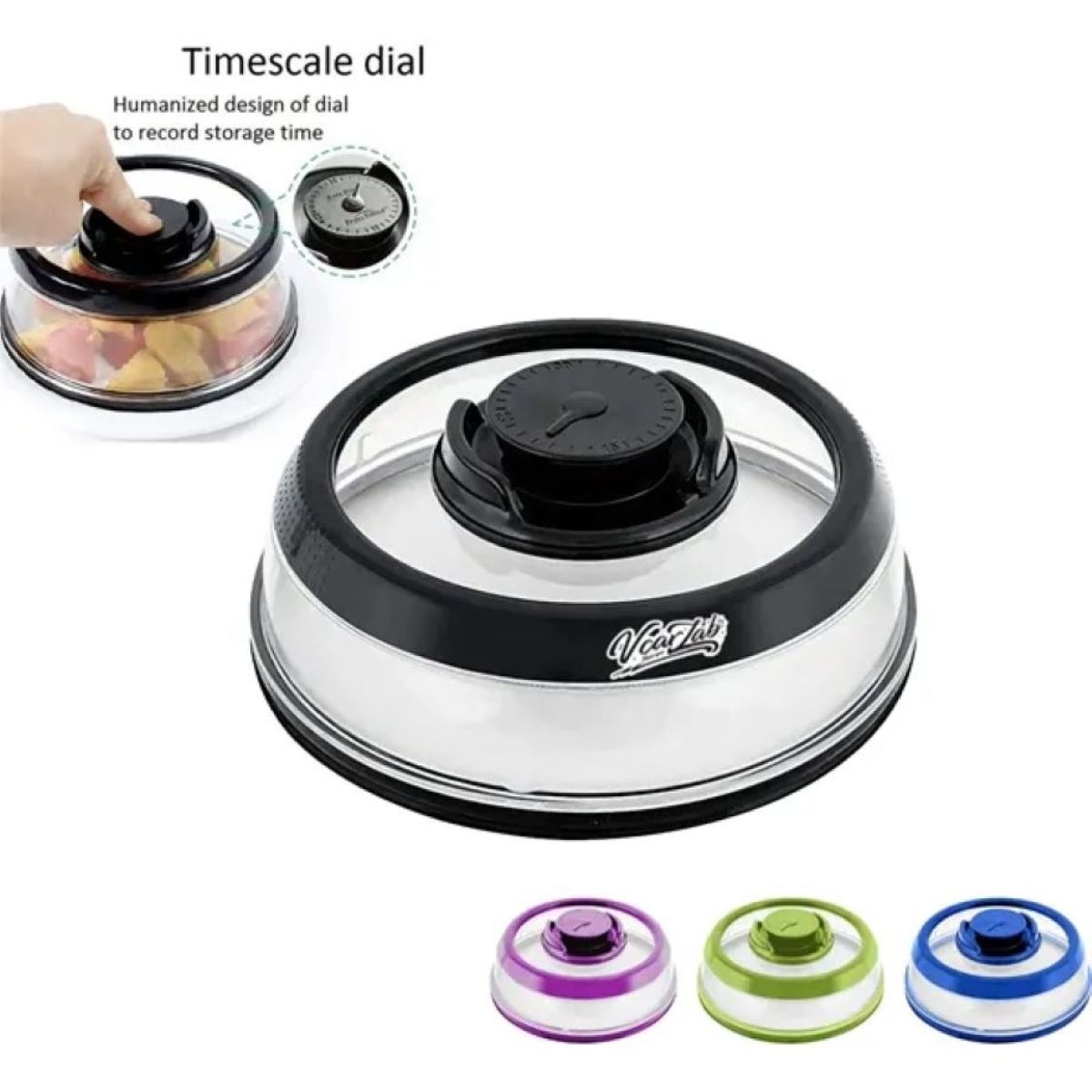 Press-Type Vacuum Silicone Food Fresh-Keeping Cover #ENZO514