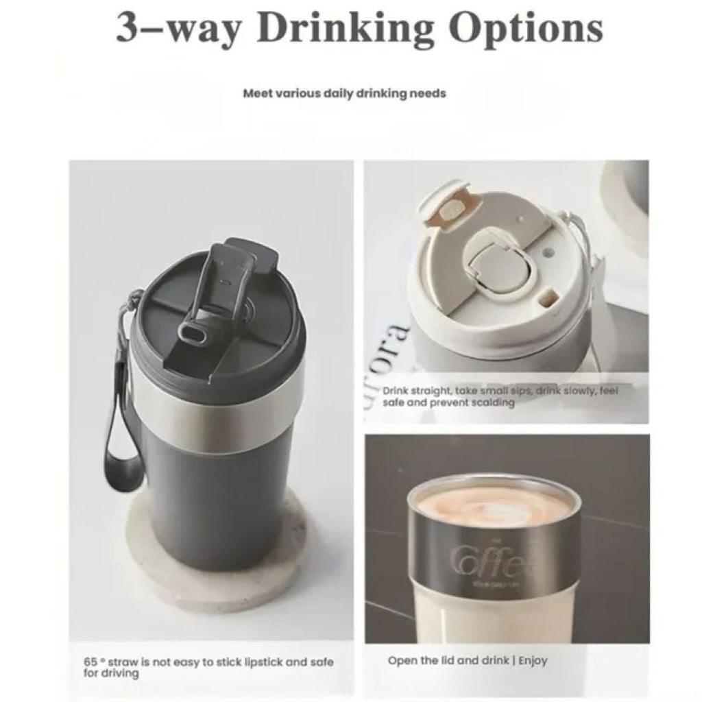 17oz Stainless Steel Insulated Coffee Tumbler For Travel