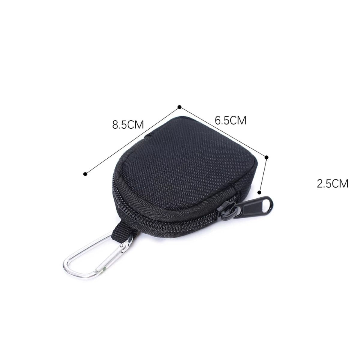 Mini Round Coin Purse With Zipper And Keychain