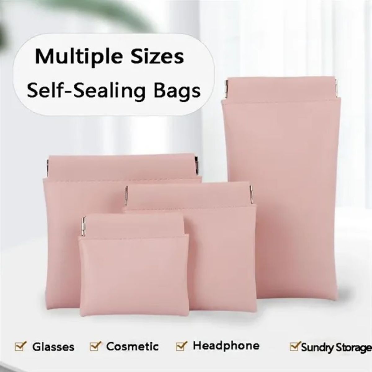 Portable PU Leather Auto-Closing Organizer Pouch #ENZO469
