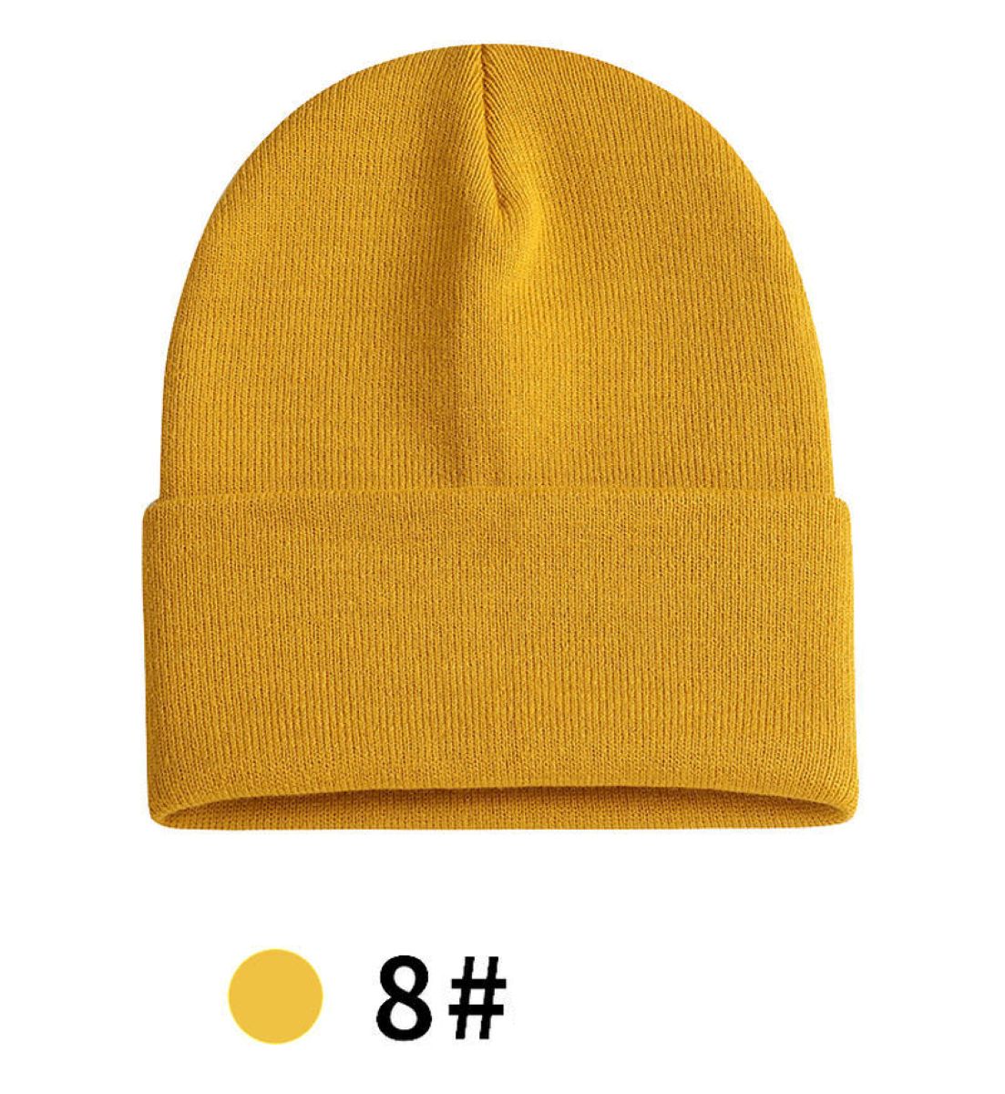 Acrylic Premium Cuffed Knitted Beanie Cap #AND208