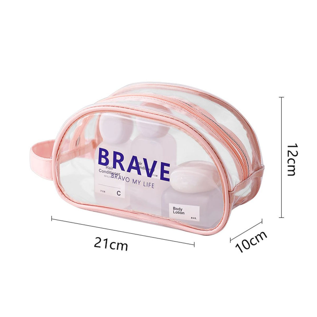 PVC Clear Waterproof Zipper Toiletry Bag #Y1769