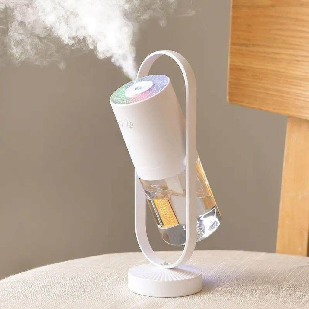 Colorful Night Light Projection Rotary Humidifier