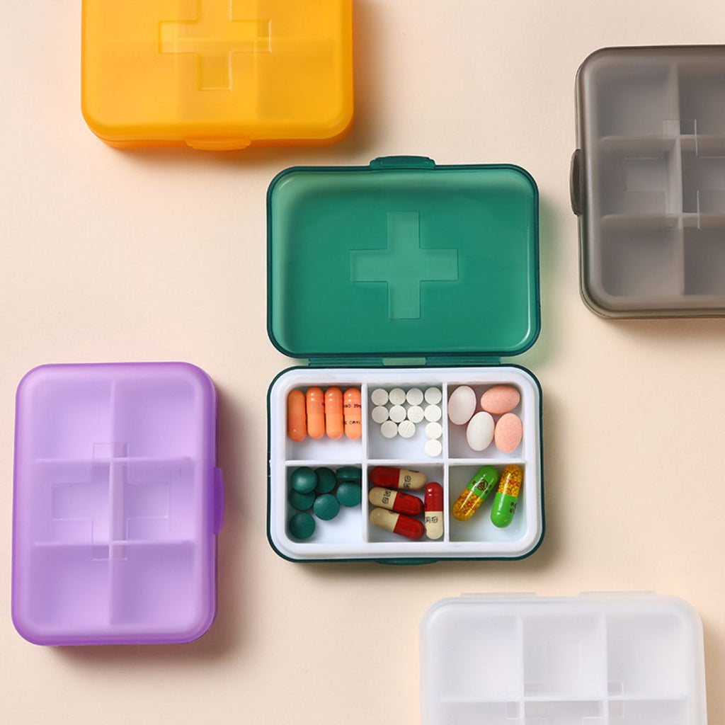 6 Compartments Portable Pill Case #Y1977